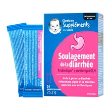 Suppléments GERBER, Soulagement de la diarrhée, sachets de poudre Suppléments GERBER, Soulagement de la diarrhée, sachets de poudre