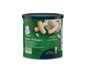 Gerber® Organic Lil' Crunchies® White Bean Hummus, infant snack Gerber® Organic Lil' Crunchies® White Bean Hummus, infant snack