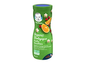 Soufflés Gerber® Biologique, Canneberge et orange